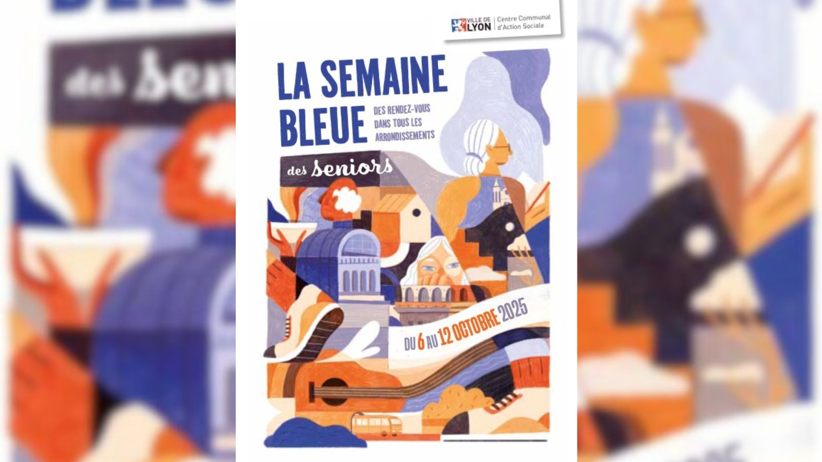 La Ville de Lyon investit les panneaux d’affichage pour la Semaine Bleue