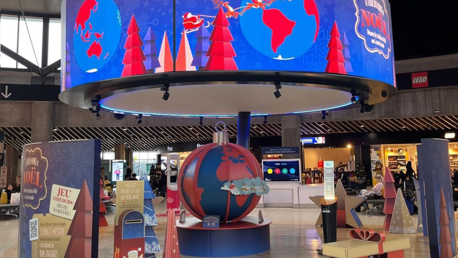 Hula Hoop met l’aéroport de Lyon aux couleurs de Noël