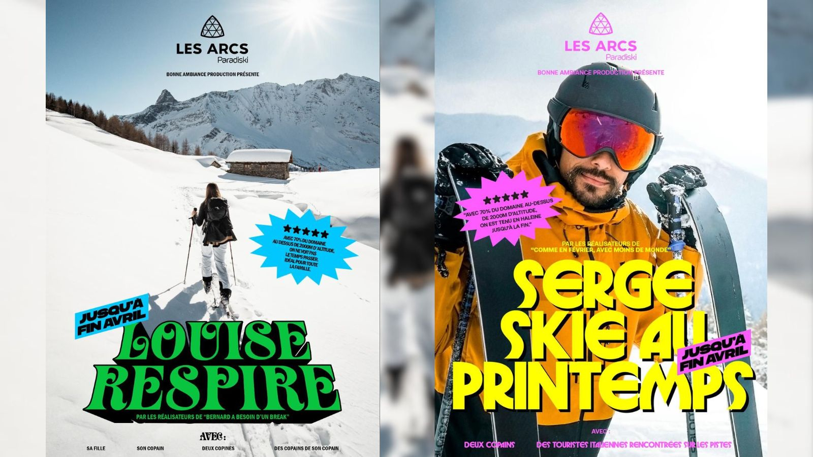 Ambiance pop sur les pistes des Arcs pour le printemps