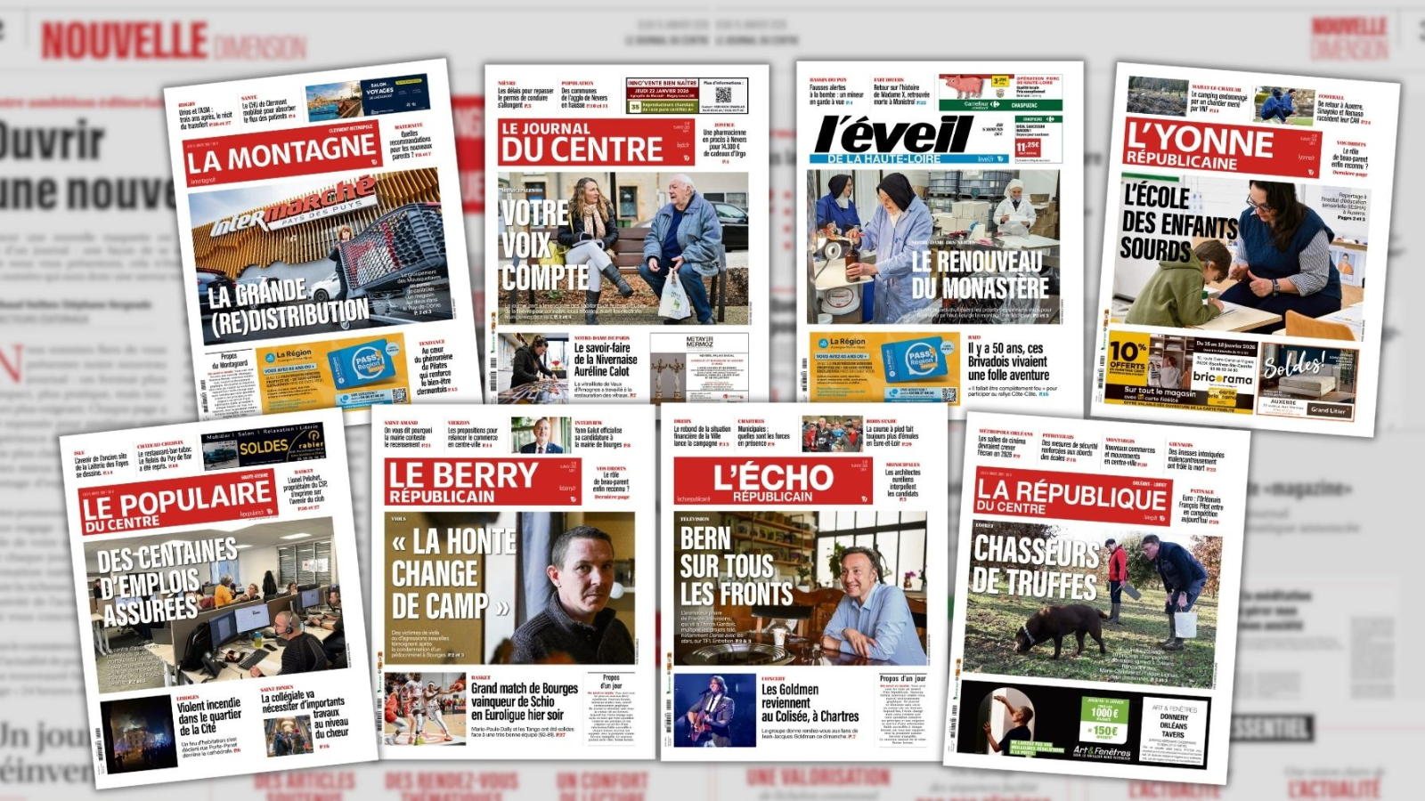 Le groupe Centre France adopte de nouvelles maquettes