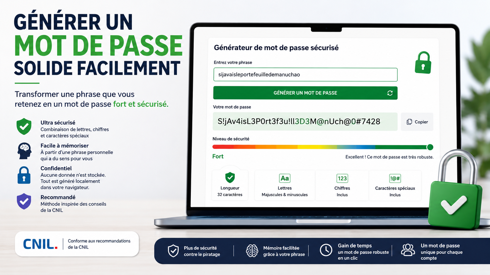 Créer un mot de passe sécurisé à partir d'une phrase
