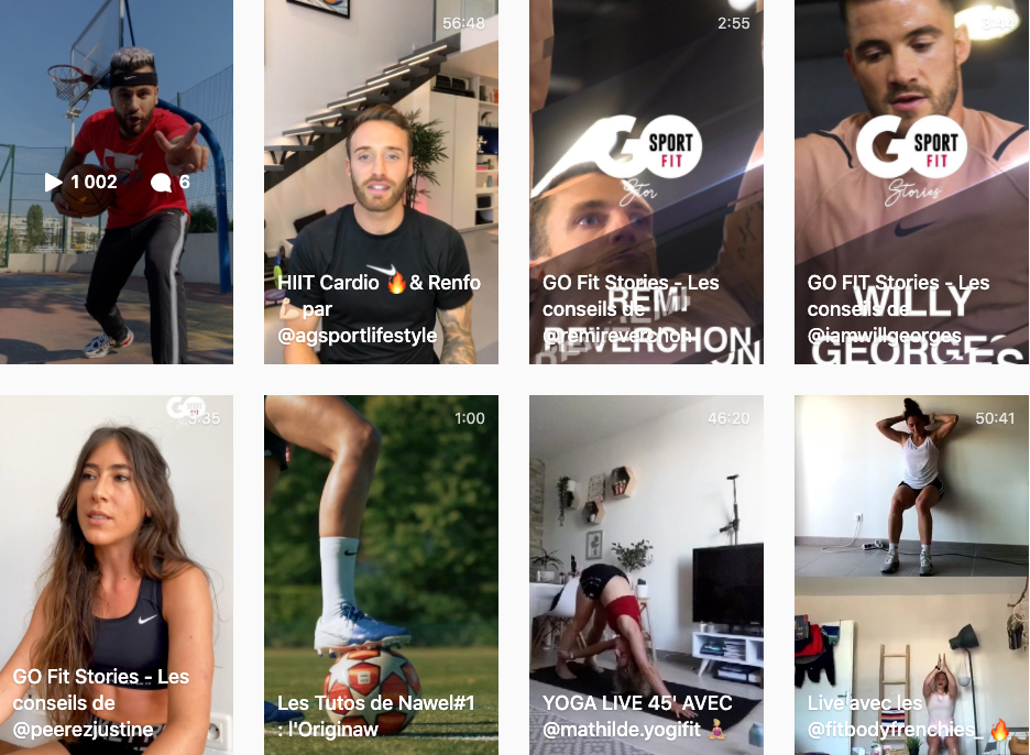 Go Sport se diversifie avec des cours sur Instagram