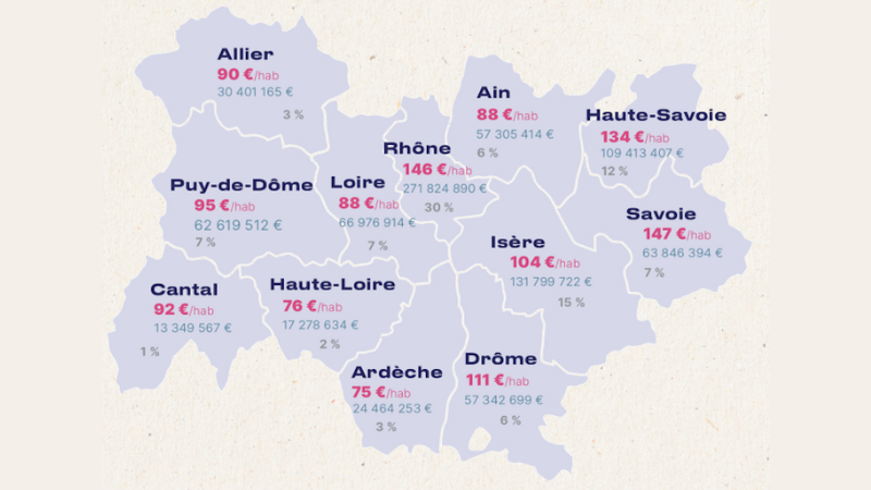 [Infographies] Marché publicitaire : qui dépense le plus en Auvergne-Rhône-Alpes ?