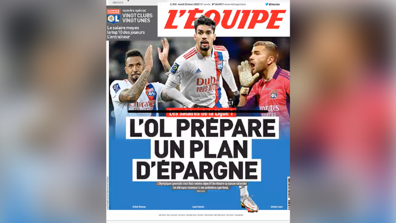 Salaires des joueurs de Ligue 1 : « L’Équipe » adapte ses unes à chaque club
