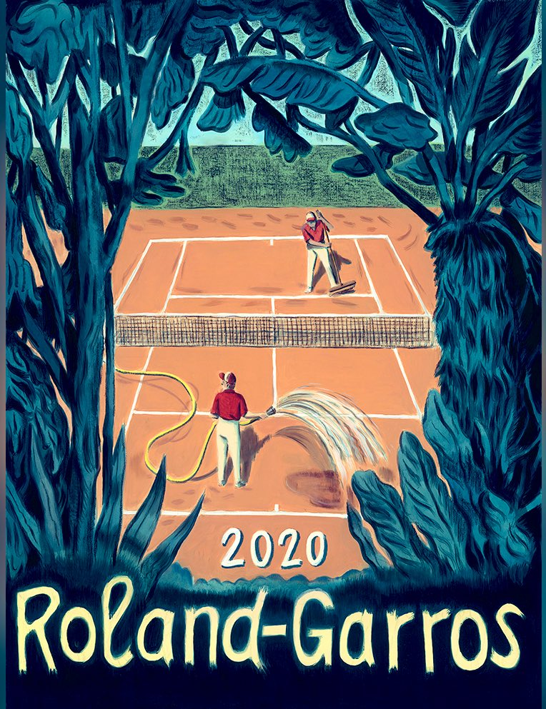 Pierre Seinturier peint l'affiche de Roland-Garros 2020